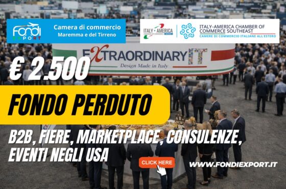 Vendi nel mercato statunitense a Miami con il finanziamento a fondo perduto di €2.500 pronti per la tua azienda dalla Camera di Commercio della Maremma del Tirreno Livorno Grosseto