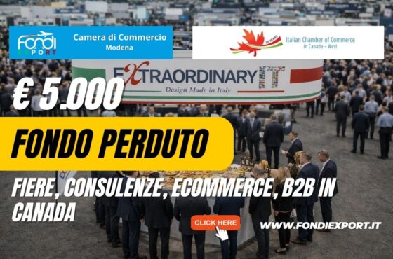 Il tuo business in Canada a Vancouver non può aspettare: richiedi il finanziamento a fondo perduto di €5.000 della Camera di Commercio di Modena