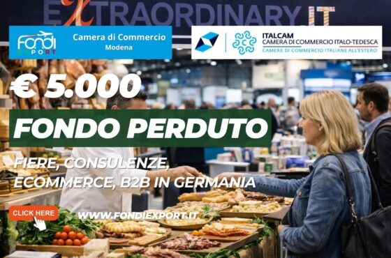 Export in Germania: ottieni €5.000 per Fiere, Consulenze, Ecommerce, B2B