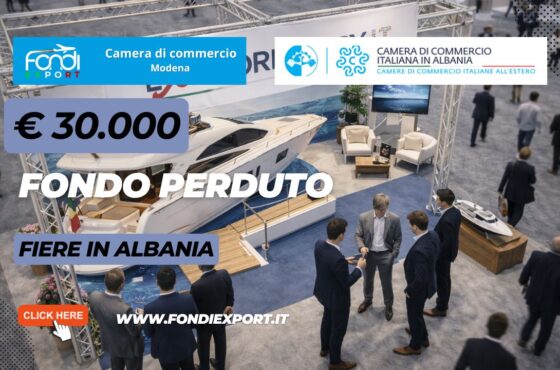 Export in Albania: ottieni €30.000 per Fiere ed Eventi