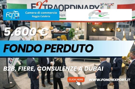 Camera di Commercio di Reggio Calabria: € 5.600 per portare le imprese della provincia di Reggio Calabria nel mercato emiratino