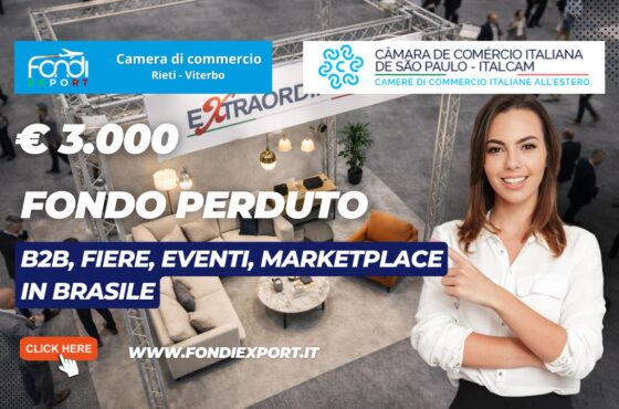 Export in Brasile a costo zero? Scopri come usare il finanziamento a fondo perduto di €3.000 della Camera di Commercio di Rieti-Viterbo
