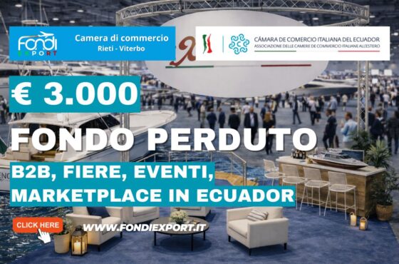 Strategia vincente nel mercato ecuadoriano: finanziamento a fondo perduto di €3.000 e supporto della Camara de Comercio Italiana del Ecuador