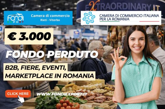 Export in Romania a costo zero? Scopri come usare il finanziamento a fondo perduto di €3.000 della Camera di Commercio di Rieti-Viterbo