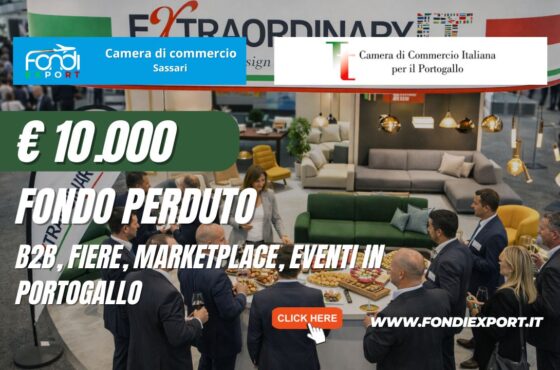 Successo garantito in Portogallo: usa il finanziamento a fondo perduto di €10.000 della Camera di Commercio di Sassari per la tua impresa nel 2026