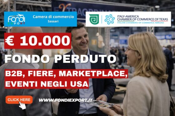 Il segreto per vendere negli USA in texas? Il nuovo finanziamento a fondo perduto di €10.000 erogato dalla Camera di Commercio di Sassari