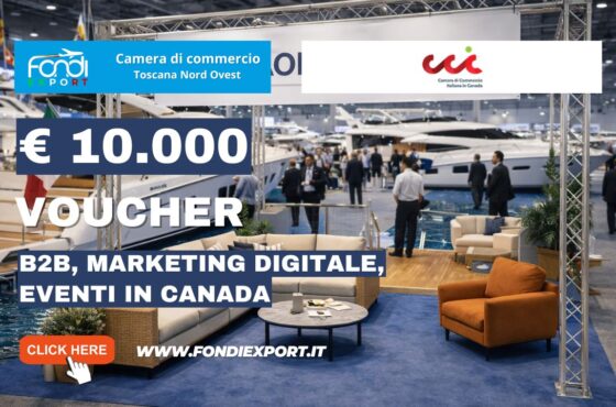 Mai più barriere verso il mercato canadese: sblocca ora il voucher di voucher di €10.000 subito per la tua impresa: esporta in Canada a Montreal con la Camera di Commercio Toscana Nord Ovest