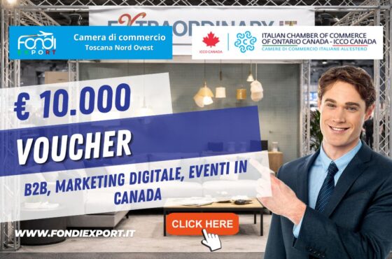 €10.000 pronti all’uso: come usare i fondi della Camera di Commercio Toscana Nord Ovest per B2B, marketing digitale, Eventi della Camera di Commercio Italiana dell’Ontario ICCO Canada nel 2026