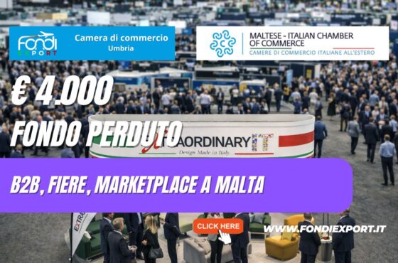 Obiettivo mercato maltese: come ottenere il finanziamento a fondo perduto di €4.000 della Camera di Commercio dell’Umbria prima che finisca