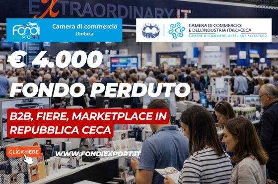Mai più barriere verso il mercato ceco: sblocca ora il finanziamento a fondo perduto di €4.000 per B2B, Fiere, marketplace con la Camera di Commercio dell’Industria Italo-Ceca
