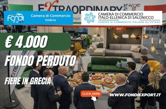 Finanziamento a fondo perduto di €4.000 “Chiavi in mano”: la tua strategia vincente in Grecia con Camera di Commercio dell’Umbria