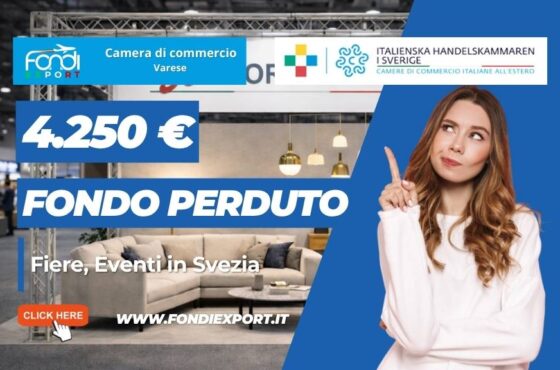 4.250 euro a fondo perduto per Fiere, Eventi in Svezia: bando Camera di Commercio di Varese per il territorio