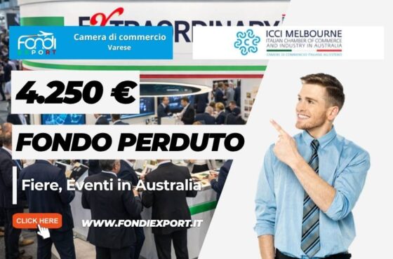 Bando Fiere, Eventi in Australia a Melbourne: finanziamento a fondo perduto di 4.250 euro per le imprese della provincia di Varese