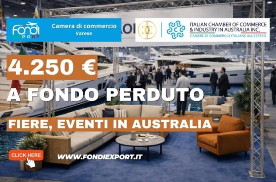 finanziamento a fondo perduto di 4.250 euro per Fiere, Eventi in Australia a Sidney: il bando della Camera di Commercio di Varese