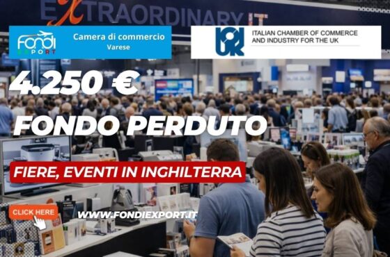 4.250 euro a fondo perduto per partecipare a Fiere, Eventi in Inghilterra: ecco come