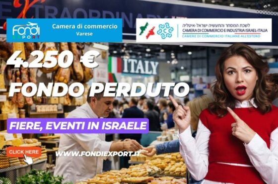 Quanto vale il bando Camera di Commercio di Varese per Fiere, Eventi in Israele? 4.250 euro a fondo perduto