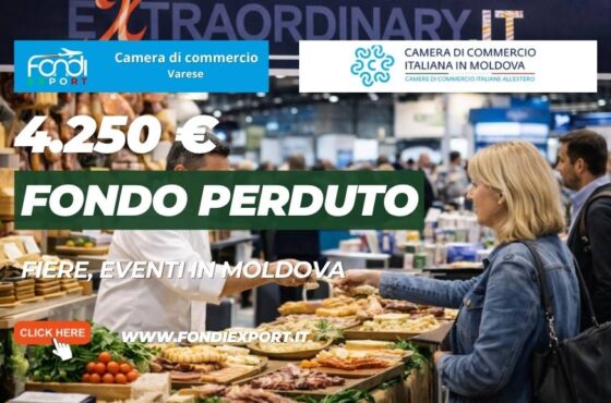 Nuovo bando Camera di Commercio di Varese: finanziamento a fondo perduto di 4.250 euro per Fiere, Eventi in Moldova