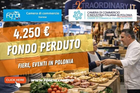 Fiere, Eventi in Polonia quasi a costo zero: usa il contributo di 4.250 euro della Camera di Commercio di Varese