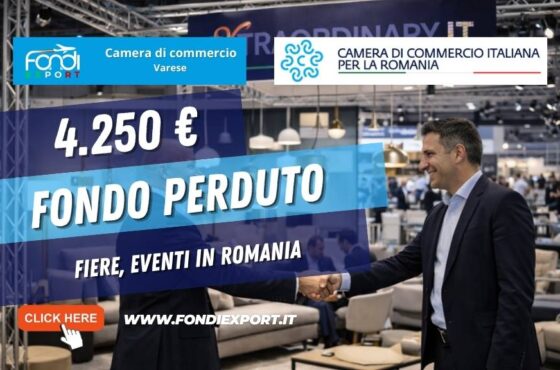 Quanto vale il bando Camera di Commercio di Varese per Fiere, Eventi in Romania? 4.250 euro a fondo perduto