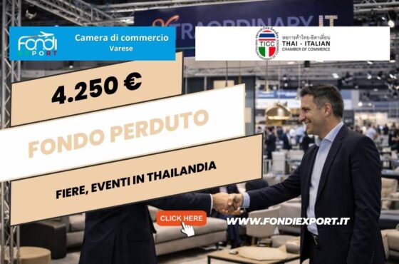 finanziamento a fondo perduto di 4.250 euro per Fiere, Eventi in Thailandia: il bando della Camera di Commercio di Varese