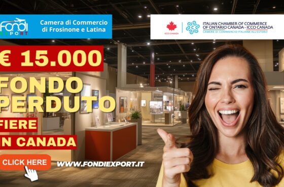 Export in Canada a Toronto: 15.000 euro finanziamento a fondo perduto dalla Camera di Commercio di Frosinone-Latina