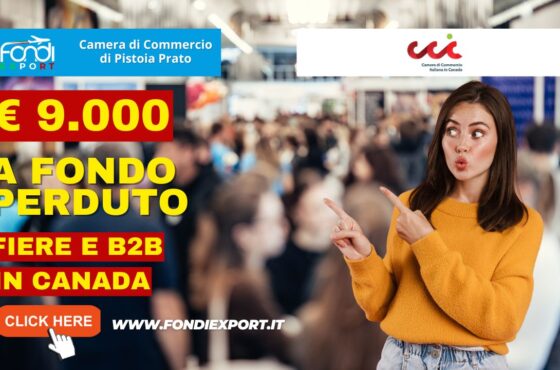 in Canada a Montreal ti aspetta: 9000 euro finanziamento a fondo perduto per fiere, B2B, eventi promozionali, consulenze specialistiche in Canada a Montreal