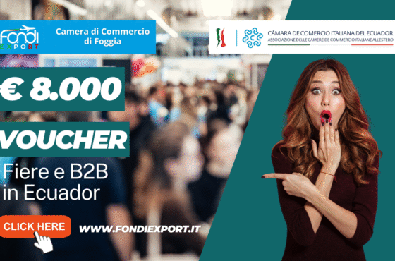 Partecipa a fiere, B2B, consulenze specialistiche, marketing digitale in Ecuador con 8000 euro a fondo perduto: spingi l’export della tua azienda!