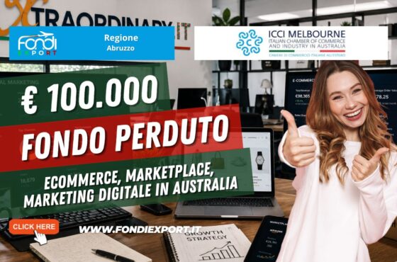 €100.000 pronti all’uso: come la Regione Abruzzo finanzia Ecommerce, marketplace, marketing digitale con la Italian Chamber of Commerce and Industry in Australia Melbourne nel 2026