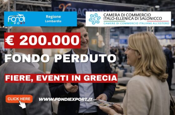 Fiere, Eventi 2026: scala il mercato greco con i fondi della Regione Lombardia di €200.000