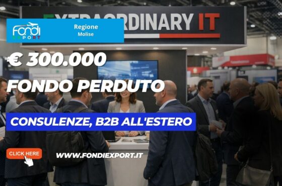 Regione Molise, Avviso Impatto 2026: prestiti a tasso zero per investimenti e internazionalizzazione delle MPMI
