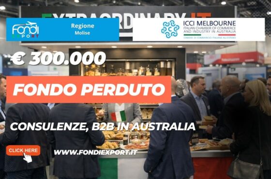 Il segreto per vendere in Australia a Melbourne? Il nuovo finanziamento a fondo perduto di €300.000 erogato dalla Regione Molise