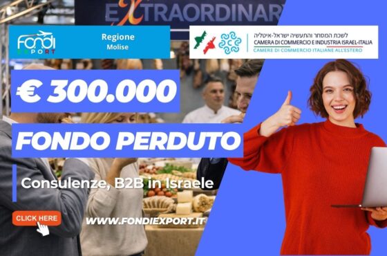 Export in Israele a costo zero? Scopri come usare il finanziamento a fondo perduto di €300.000 della Regione Molise