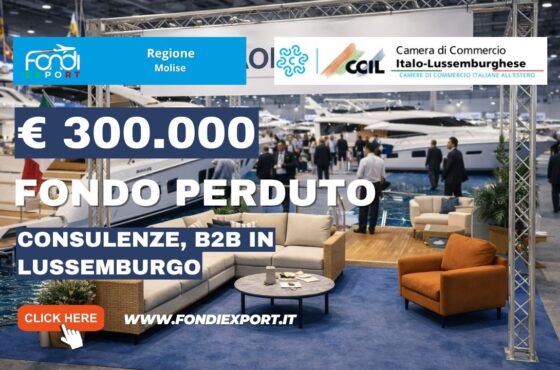 €300.000 pronti all’uso: come usare i fondi della Regione Molise per Consulenze, B2B della Camera di Commercio Italo-Lussemburghese a.s.b.l. nel 2026
