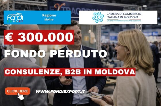 Export in Moldova a costo zero? Scopri come usare il finanziamento a fondo perduto di €300.000 della Regione Molise