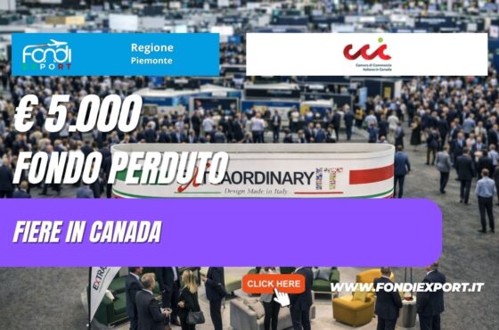 Finanziamento a fondo perduto di €5.000 subito per la tua impresa: esporta in Canada a Montreal con la Regione Piemonte