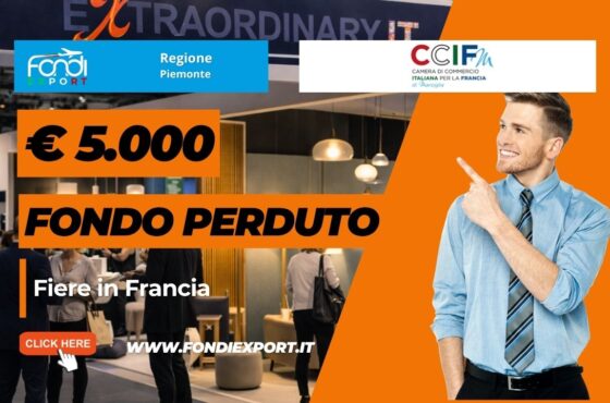 Mai più barriere verso il mercato francese: sblocca ora il finanziamento a fondo perduto di finanziamento a fondo perduto di €5.000 subito per la tua impresa: esporta in Francia con la Regione Piemonte