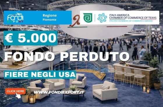 Export negli USA in Texas: ottieni €5.000 per Fiere