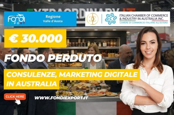 Non perdere il finanziamento a fondo perduto di €30.000: nuovo bando della Regione Valle d’Aosta per Consulenze, marketing digitale in Australia a Sidney