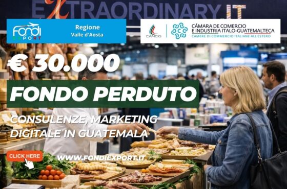 Mai più barriere verso il mercato guatemalteco: sblocca ora il finanziamento a fondo perduto di €30.000 per Consulenze, marketing digitale con la Camara de Comercio Industria Italo-Guatemalteca