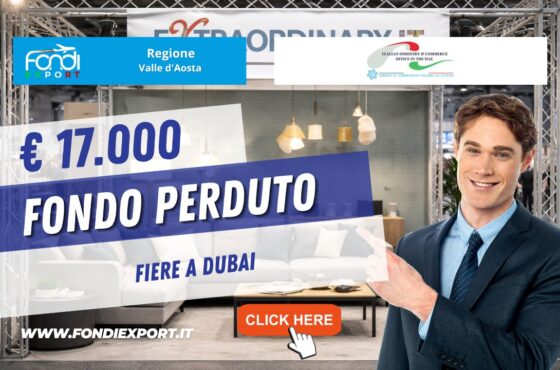 Export a Dubai: ottieni €17.000 per Fiere, Eventi