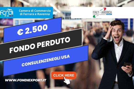 Bando della Camera di Commercio di Ferrara Ravenna: 2.500 euro a fondo perduto per l’acquisto di servizi di consulenza export, Temporary Export Manager/ Digital Export Manager, analisi dei mercati, promozione dei prodotti, B2B, eventi promozionali negli USA a Miami