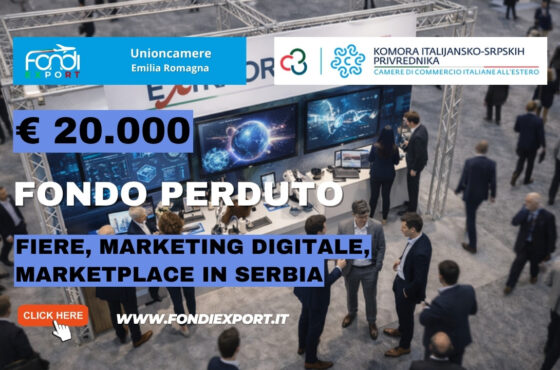 Export in Serbia: ottieni €20.000 per Fiere, marketing digitale, marketplace
