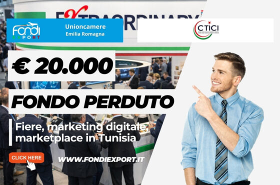 Fiere, marketing digitale, marketplace 2026: scala il mercato tunisino con i fondi della Unioncamere Emilia Romagna di €20.000