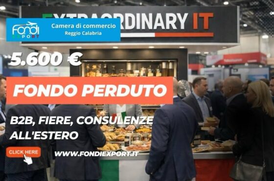 Bando Internazionalizzazione 2026 Reggio Calabria: fino a 5.800 euro a fondo perduto per fiere estere ed export